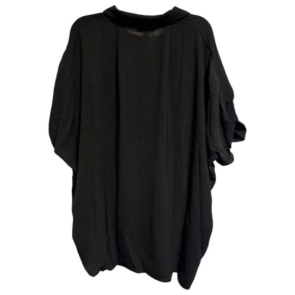 Black High Low Button Up Short Sleeve Shirt NWT | Umgee - Picture 8 of 8